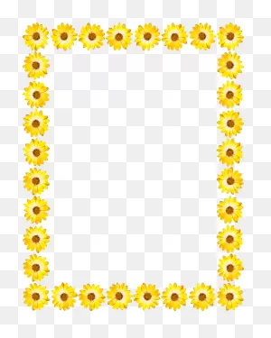 Floral Border Design Clipart - Flower, Sunflower, Yellow ClipartFlare.com 