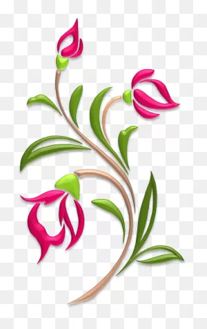 Flower Silhouette , Png Download - Vintage Floral Design Stencil ClipartFlare.com 