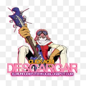 Link A Mega - Haruko Haruhara Flcl Guitar Anime Art 24X18 Print ClipartFlare.com 
