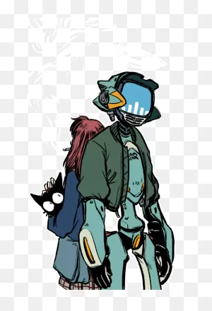 Thegirl&herrobot | Flcl, Character Art, Manga Anime