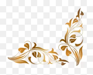Vector Drawing Of Corner Decoration With Floral Elements | Public ClipartFlare.com 