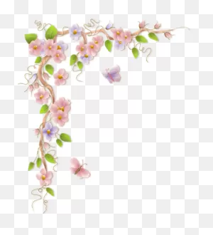 Download Flower Vine Border Clip Art - Full Size Png Image - ClipartFlare