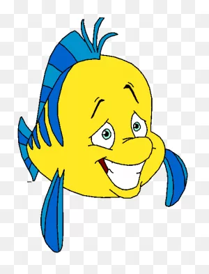Flounder - Flipper From Little Mermaid - (444X583) Png Clipart ClipartFlare.com 