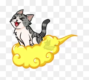 Cartoon Cat Flying On Jindujun By Yoshiko-Animation On 
