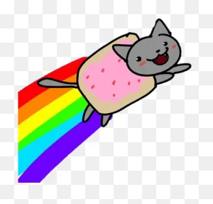 Nyancat #cat #rainbow #fly #cat #eoy #neko #коты - Poptart Cat ClipartFlare.com 
