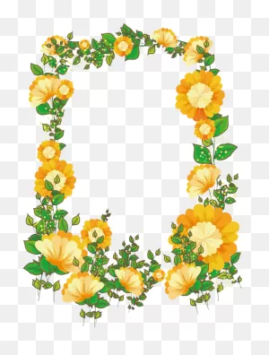 Picture Flower Painted Frame Material Hand Vector - Frame Border ClipartFlare.com 