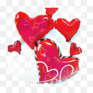 Floating Hearts Double Bubble Balloon 1Pc - Double Bubble Balloon ClipartFlare.com 