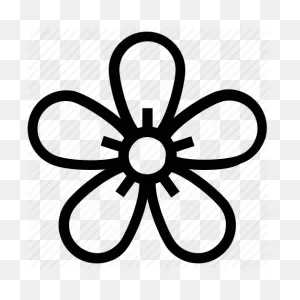 Black And White Flower Clipart - Flower, Circle, Font, Transparent ClipartFlare.com 