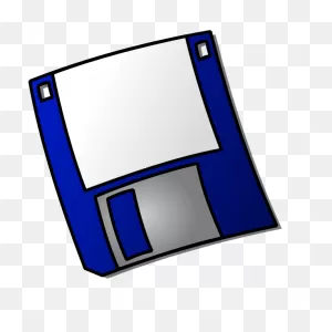 3.5 Floppy Disk Blue No Label Clip Art Image - Clipsafari