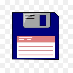 Labelled Blue Floppy Disk Vector Clip Art | Public Domain Vectors