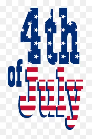 Happy Fourth Of July Text Transparent Png - Stickpng