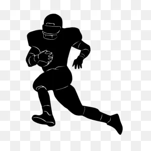 Football Player Running Sticker