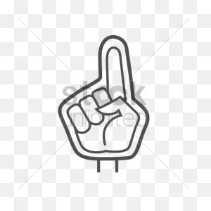 Foam Finger Vector Image - 1979579 | Stockunlimited