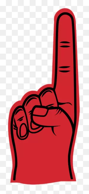 Finger Clipart Foam - Transparent Foam Finger - Png Download ClipartFlare.com 