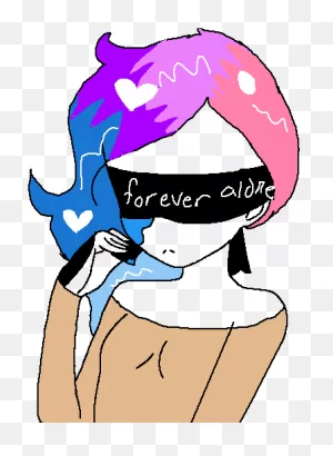 Im Forever Alone - Cartoon Clipart - Large Size Png Image - ClipartFlare