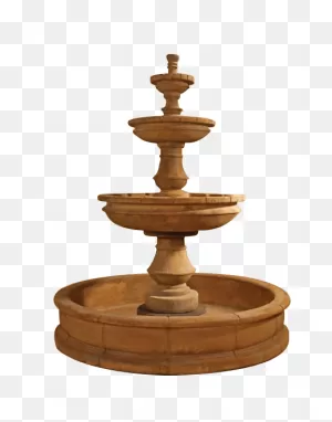 Montefalco Three Tier Pond Outdoor Cast Stone Garden Fountain - Natural (N)  / Easy Pond