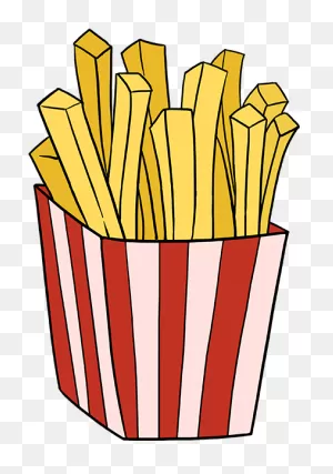 How To Draw French Fries - French Fries Cartoon Drawing Clipart ClipartFlare.com 
