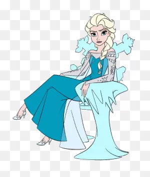 Frozen Clipart 2K4T90 Clipart - Elsa Sitting In Chair - (550X651 ClipartFlare.com 