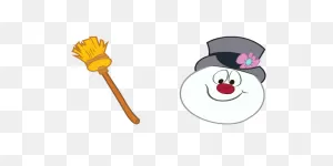 Frosty The Snowman And Broom Cursor – Custom Cursor