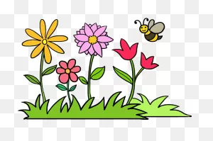 Point Drawing Garden - Draw A Flower Garden Clipart - Large Size ClipartFlare.com 