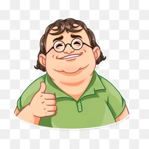 Gabe Newell - Telegram Sticker