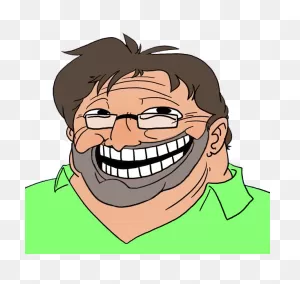 Gaben Beard Troll Face | Gabe Newell | Know Your Meme