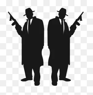 Gangster Silhouettes Standing Together Clipart - Full Size Clipart ClipartFlare.com 