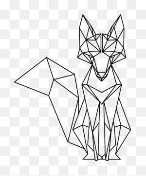 Drawing Geometry Watercolor Clip Art Free Download - Geometric Fox ClipartFlare.com 