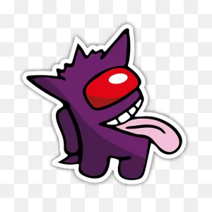 Sticker Among Us Gengar Pokemon | ClipartFlare ClipartFlare.com