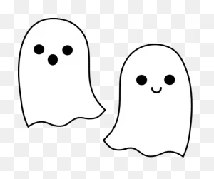 Ghost Outline Clip Art - Cute Tapety - (865X726) Png Clipart Download