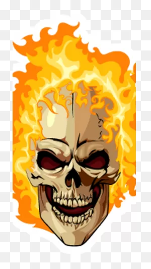 Ghost Rider Fire Head Sticker In 2021 | Ghost Rider Drawing, Ghost ClipartFlare.com 