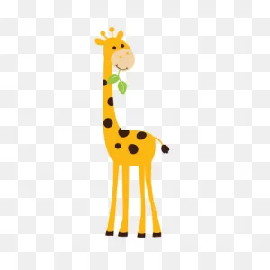 Giraffe Illustration, Cartoon Giraffe, Cute Giraffe Drawing