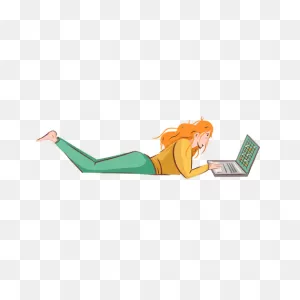 Download Using Girl Laying Laptop Png File Hd Hq Png Image ClipartFlare.com 