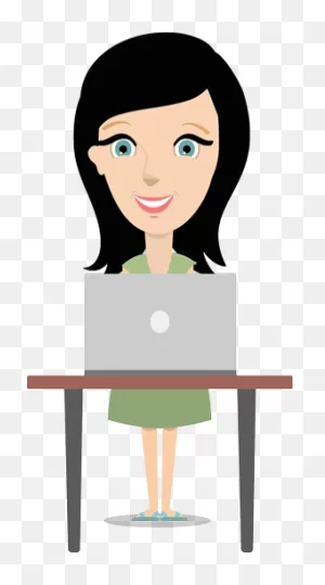 Download Girl Laptop1 - Girl Using Laptop Icon - Full Size Png ClipartFlare.com 