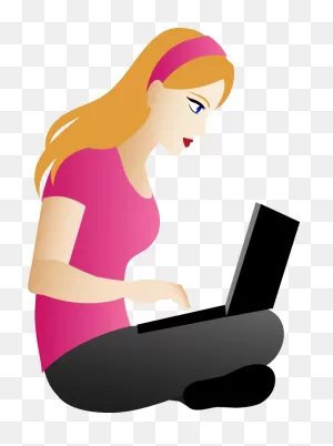Girl-On-Laptop-Clipart-1 | Neverimitate