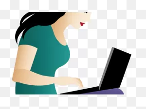 Laptop Clipart Professional Woman - Girl Using Computer Clipart ClipartFlare.com 