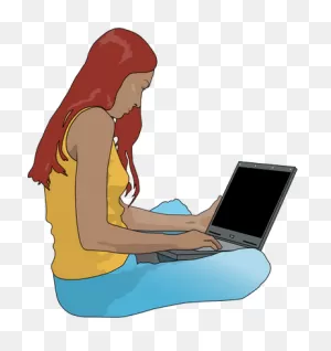 Scientist Using Laptop Computer - Person At Computer Illustration ClipartFlare.com 