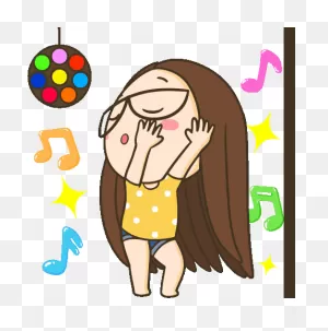 Girl Dancing Sticker - Girl Dancing Music - Discover & Share Gifs