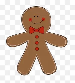 Gingerbread Man Wearing A Bow Tie Clip Art | Gingerbread Man ClipartFlare.com 