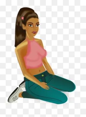Бесплатное Изображение На ClipartFlare - Cartoon Girl Sitting Png ClipartFlare.com 