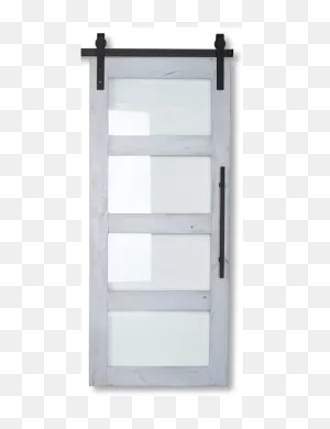 Glass Barn Doors (Tempered & Frosted Privacy) | White Shanty