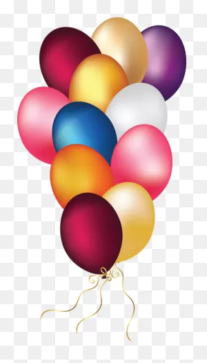 Transparent Multicolor Balloons Png Clipart Picture - Globos Mate ClipartFlare.com 