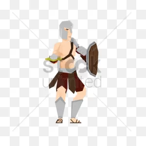 Gladiator Soldier With Sword And Shield Vector Image - 1571410 ClipartFlare.com 