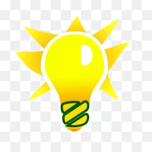 Vector Drawing Of Green Energy Glowing Bulb | Public Domain Vectors