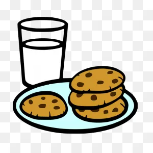 Cookies And Glass Of Milk | Free PNG-WebP