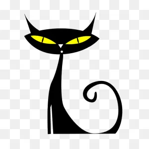 Cat With Glowing Eyes | Free PNG-WebP