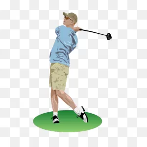 Vector Image Of Golf Player | Free PNG-WebP