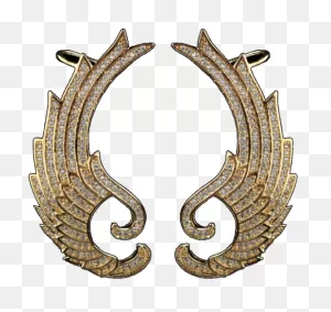 Elegant Phoenix Wings Art Deco Gold Ear Cuff, Body Clipart - Full ClipartFlare.com 
