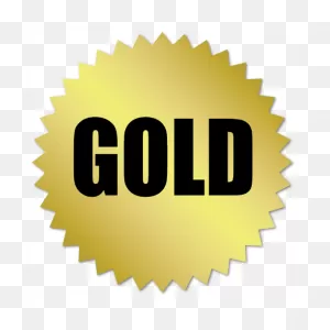 2 Inch Burst Gold Award Labels On Metallic Foil, Roll Of 500 By ClipartFlare.com 