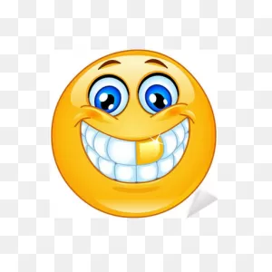 Gold Tooth Emoticon Sticker • Pixers® - We Live To Change